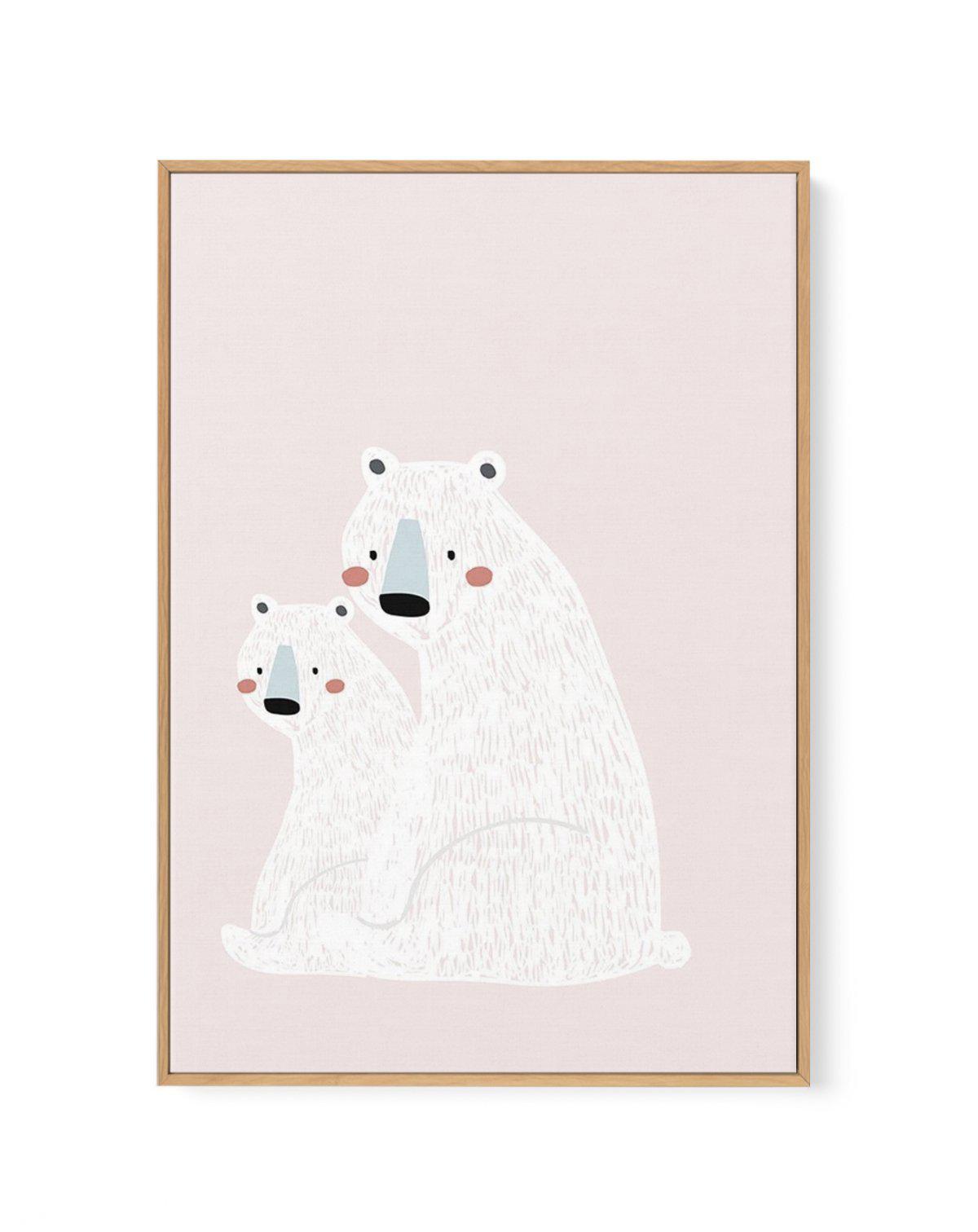 Polar Bear II | Pink | Framed Canvas-CANVAS-You can shop wall art online with Olive et Oriel for everything from abstract art to fun kids wall art. Our beautiful modern art prints and canvas art are available from large canvas prints to wall art paintings and our proudly Australian artwork collection offers only the highest quality framed large wall art and canvas art Australia - You can buy fashion photography prints or Hampton print posters and paintings on canvas from Olive et Oriel and have 