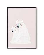 Polar Bear II | Pink | Framed Canvas-CANVAS-You can shop wall art online with Olive et Oriel for everything from abstract art to fun kids wall art. Our beautiful modern art prints and canvas art are available from large canvas prints to wall art paintings and our proudly Australian artwork collection offers only the highest quality framed large wall art and canvas art Australia - You can buy fashion photography prints or Hampton print posters and paintings on canvas from Olive et Oriel and have 