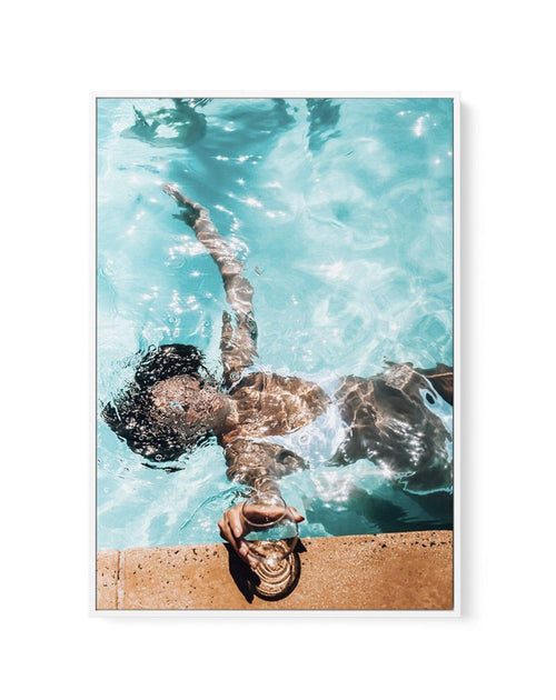 Poolside Bliss | Framed Canvas-CANVAS-You can shop wall art online with Olive et Oriel for everything from abstract art to fun kids wall art. Our beautiful modern art prints and canvas art are available from large canvas prints to wall art paintings and our proudly Australian artwork collection offers only the highest quality framed large wall art and canvas art Australia - You can buy fashion photography prints or Hampton print posters and paintings on canvas from Olive et Oriel and have them d