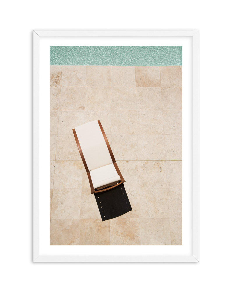 Poolside Sunbed Art Print-PRINT-Olive et Oriel-Olive et Oriel-A5 | 5.8" x 8.3" | 14.8 x 21cm-White-With White Border-Buy-Australian-Art-Prints-Online-with-Olive-et-Oriel-Your-Artwork-Specialists-Austrailia-Decorate-With-Coastal-Photo-Wall-Art-Prints-From-Our-Beach-House-Artwork-Collection-Fine-Poster-and-Framed-Artwork