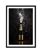 Popping Champagne Art Print-PRINT-Olive et Oriel-Olive et Oriel-A5 | 5.8" x 8.3" | 14.8 x 21cm-Black-With White Border-Buy-Australian-Art-Prints-Online-with-Olive-et-Oriel-Your-Artwork-Specialists-Austrailia-Decorate-With-Coastal-Photo-Wall-Art-Prints-From-Our-Beach-House-Artwork-Collection-Fine-Poster-and-Framed-Artwork