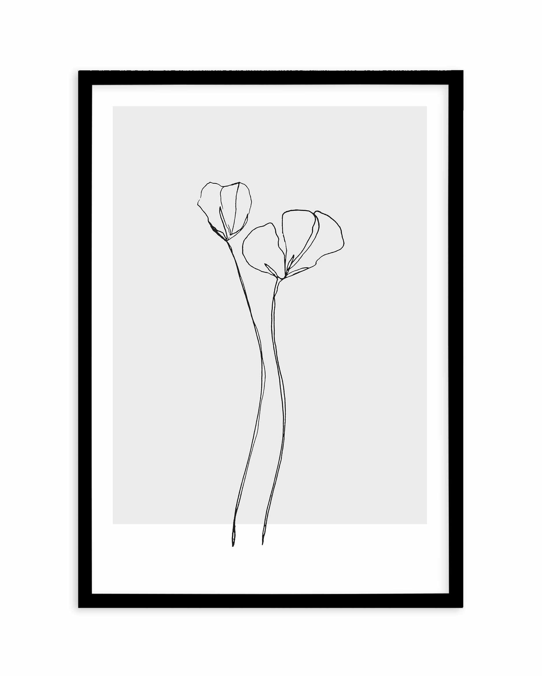 Poppy | Illustration Art Print-PRINT-Olive et Oriel-Olive et Oriel-A5 | 5.8" x 8.3" | 14.8 x 21cm-Black-With White Border-Buy-Australian-Art-Prints-Online-with-Olive-et-Oriel-Your-Artwork-Specialists-Austrailia-Decorate-With-Coastal-Photo-Wall-Art-Prints-From-Our-Beach-House-Artwork-Collection-Fine-Poster-and-Framed-Artwork