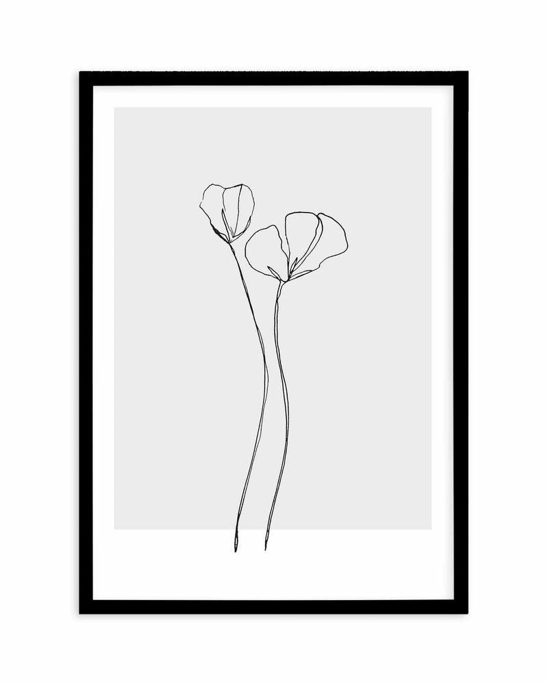 Poppy | Illustration Art Print-PRINT-Olive et Oriel-Olive et Oriel-A5 | 5.8" x 8.3" | 14.8 x 21cm-Black-With White Border-Buy-Australian-Art-Prints-Online-with-Olive-et-Oriel-Your-Artwork-Specialists-Austrailia-Decorate-With-Coastal-Photo-Wall-Art-Prints-From-Our-Beach-House-Artwork-Collection-Fine-Poster-and-Framed-Artwork
