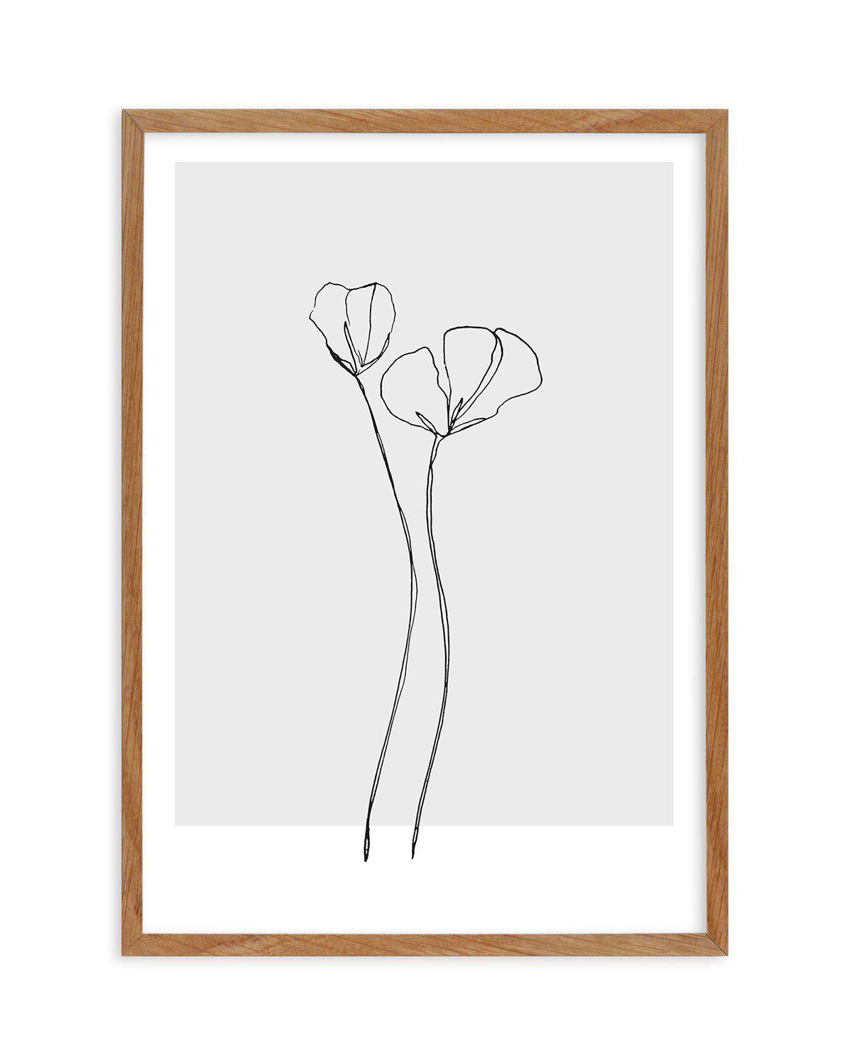 Poppy | Illustration Art Print-PRINT-Olive et Oriel-Olive et Oriel-50x70 cm | 19.6" x 27.5"-Walnut-With White Border-Buy-Australian-Art-Prints-Online-with-Olive-et-Oriel-Your-Artwork-Specialists-Austrailia-Decorate-With-Coastal-Photo-Wall-Art-Prints-From-Our-Beach-House-Artwork-Collection-Fine-Poster-and-Framed-Artwork