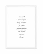 Positive Thoughts Art Print-PRINT-Olive et Oriel-Olive et Oriel-A4 | 8.3" x 11.7" | 21 x 29.7cm-White-With White Border-Buy-Australian-Art-Prints-Online-with-Olive-et-Oriel-Your-Artwork-Specialists-Austrailia-Decorate-With-Coastal-Photo-Wall-Art-Prints-From-Our-Beach-House-Artwork-Collection-Fine-Poster-and-Framed-Artwork