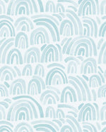 Powder Blue Rainbows Wallpaper - Olive et Oriel