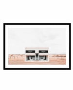 Prada Marfa | Texas Art Print-PRINT-Olive et Oriel-Olive et Oriel-A3 | 11.7" x 16.5" | 29.7 x 42 cm-Black-With White Border-Buy-Australian-Art-Prints-Online-with-Olive-et-Oriel-Your-Artwork-Specialists-Austrailia-Decorate-With-Coastal-Photo-Wall-Art-Prints-From-Our-Beach-House-Artwork-Collection-Fine-Poster-and-Framed-Artwork