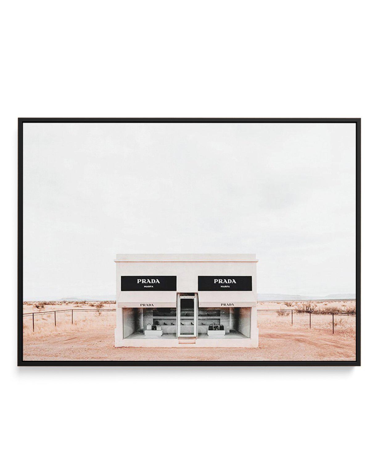 Prada Marfa | Texas | Framed Canvas-CANVAS-You can shop wall art online with Olive et Oriel for everything from abstract art to fun kids wall art. Our beautiful modern art prints and canvas art are available from large canvas prints to wall art paintings and our proudly Australian artwork collection offers only the highest quality framed large wall art and canvas art Australia - You can buy fashion photography prints or Hampton print posters and paintings on canvas from Olive et Oriel and have t