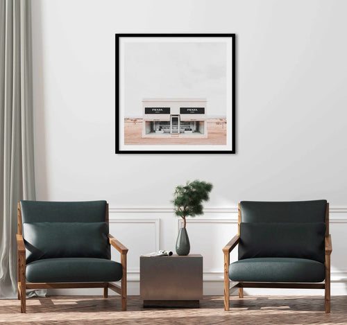 Prada Marfa | Texas SQ Art Print-PRINT-Olive et Oriel-Olive et Oriel-Buy-Australian-Art-Prints-Online-with-Olive-et-Oriel-Your-Artwork-Specialists-Austrailia-Decorate-With-Coastal-Photo-Wall-Art-Prints-From-Our-Beach-House-Artwork-Collection-Fine-Poster-and-Framed-Artwork