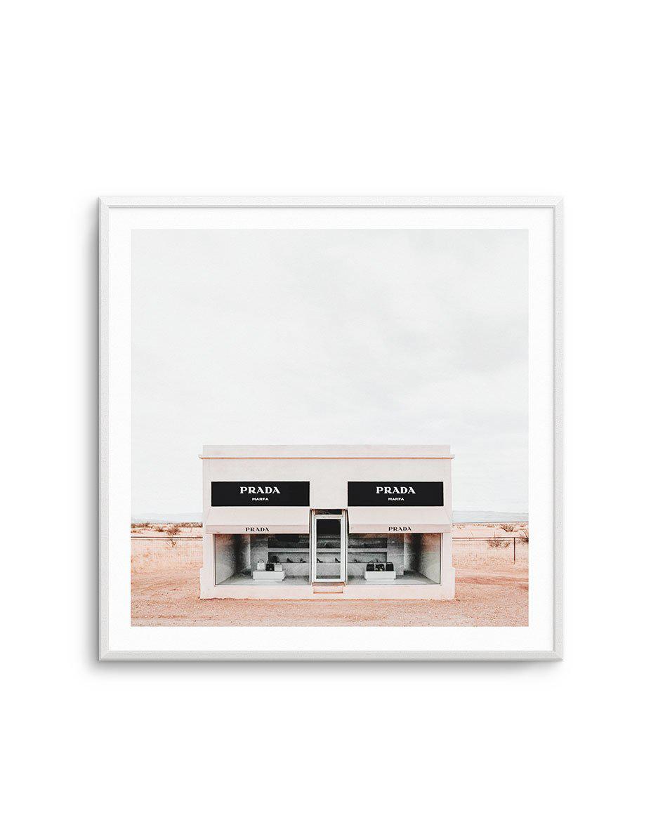 Prada Marfa | Texas SQ Art Print-PRINT-Olive et Oriel-Olive et Oriel-Buy-Australian-Art-Prints-Online-with-Olive-et-Oriel-Your-Artwork-Specialists-Austrailia-Decorate-With-Coastal-Photo-Wall-Art-Prints-From-Our-Beach-House-Artwork-Collection-Fine-Poster-and-Framed-Artwork