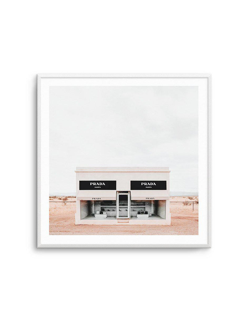 Prada Marfa | Texas SQ Art Print-PRINT-Olive et Oriel-Olive et Oriel-Buy-Australian-Art-Prints-Online-with-Olive-et-Oriel-Your-Artwork-Specialists-Austrailia-Decorate-With-Coastal-Photo-Wall-Art-Prints-From-Our-Beach-House-Artwork-Collection-Fine-Poster-and-Framed-Artwork
