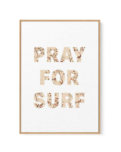 Pray for Surf | Pastel Vintage | Framed Canvas-CANVAS-You can shop wall art online with Olive et Oriel for everything from abstract art to fun kids wall art. Our beautiful modern art prints and canvas art are available from large canvas prints to wall art paintings and our proudly Australian artwork collection offers only the highest quality framed large wall art and canvas art Australia - You can buy fashion photography prints or Hampton print posters and paintings on canvas from Olive et Oriel