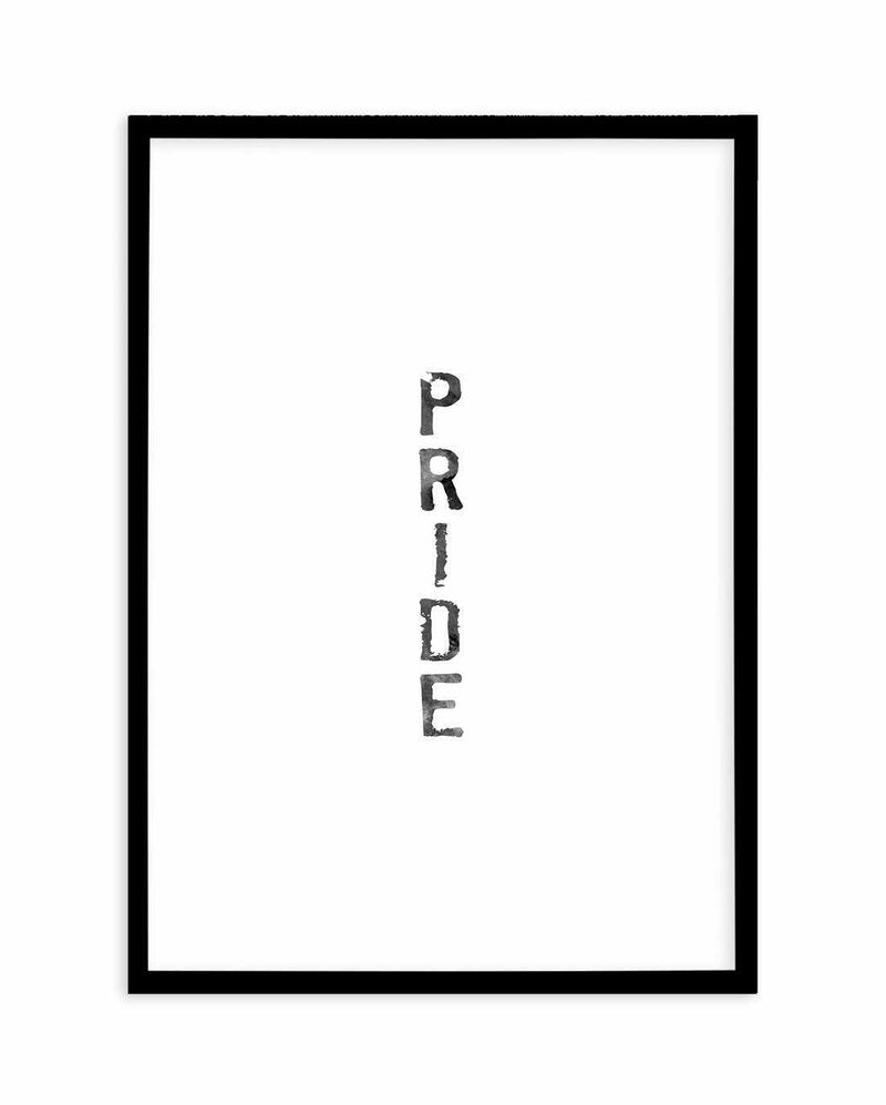 Pride | Black Watercolour Art Print-PRINT-Olive et Oriel-Olive et Oriel-A5 | 5.8" x 8.3" | 14.8 x 21cm-Black-With White Border-Buy-Australian-Art-Prints-Online-with-Olive-et-Oriel-Your-Artwork-Specialists-Austrailia-Decorate-With-Coastal-Photo-Wall-Art-Prints-From-Our-Beach-House-Artwork-Collection-Fine-Poster-and-Framed-Artwork