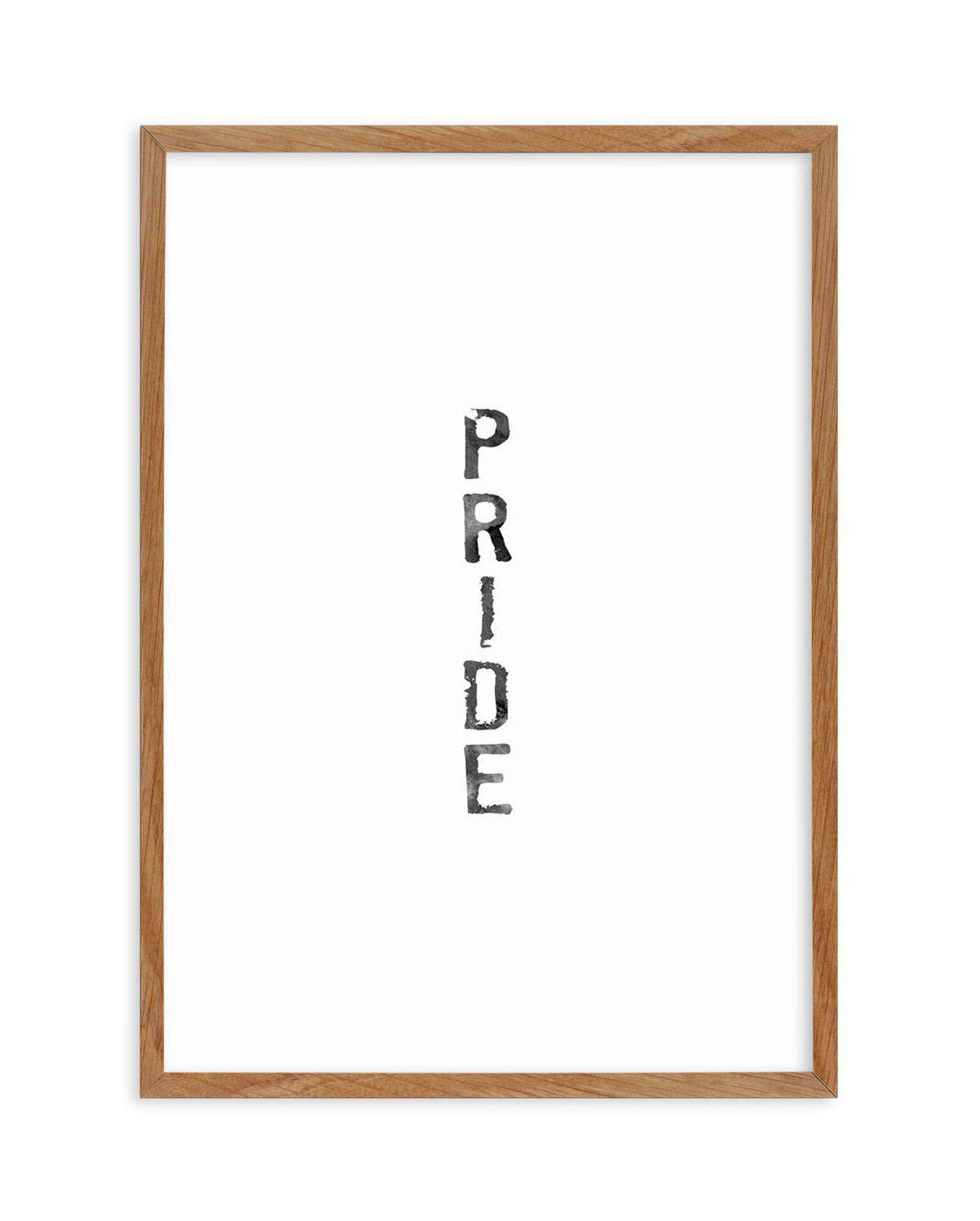 Pride | Black Watercolour Art Print-PRINT-Olive et Oriel-Olive et Oriel-50x70 cm | 19.6" x 27.5"-Walnut-With White Border-Buy-Australian-Art-Prints-Online-with-Olive-et-Oriel-Your-Artwork-Specialists-Austrailia-Decorate-With-Coastal-Photo-Wall-Art-Prints-From-Our-Beach-House-Artwork-Collection-Fine-Poster-and-Framed-Artwork