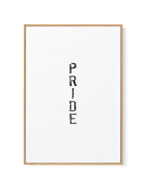 Pride | Black Watercolour | Framed Canvas-CANVAS-You can shop wall art online with Olive et Oriel for everything from abstract art to fun kids wall art. Our beautiful modern art prints and canvas art are available from large canvas prints to wall art paintings and our proudly Australian artwork collection offers only the highest quality framed large wall art and canvas art Australia - You can buy fashion photography prints or Hampton print posters and paintings on canvas from Olive et Oriel and 