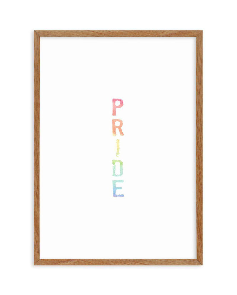 Pride | Rainbow Watercolour Art Print-PRINT-Olive et Oriel-Olive et Oriel-50x70 cm | 19.6" x 27.5"-Walnut-With White Border-Buy-Australian-Art-Prints-Online-with-Olive-et-Oriel-Your-Artwork-Specialists-Austrailia-Decorate-With-Coastal-Photo-Wall-Art-Prints-From-Our-Beach-House-Artwork-Collection-Fine-Poster-and-Framed-Artwork