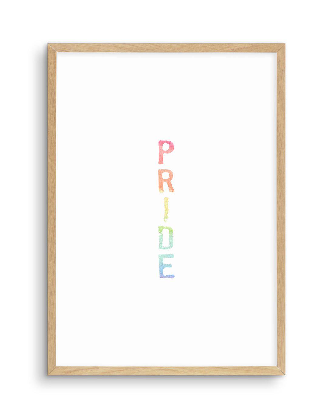 Pride | Rainbow Watercolour Art Print-PRINT-Olive et Oriel-Olive et Oriel-A5 | 5.8" x 8.3" | 14.8 x 21cm-Oak-With White Border-Buy-Australian-Art-Prints-Online-with-Olive-et-Oriel-Your-Artwork-Specialists-Austrailia-Decorate-With-Coastal-Photo-Wall-Art-Prints-From-Our-Beach-House-Artwork-Collection-Fine-Poster-and-Framed-Artwork