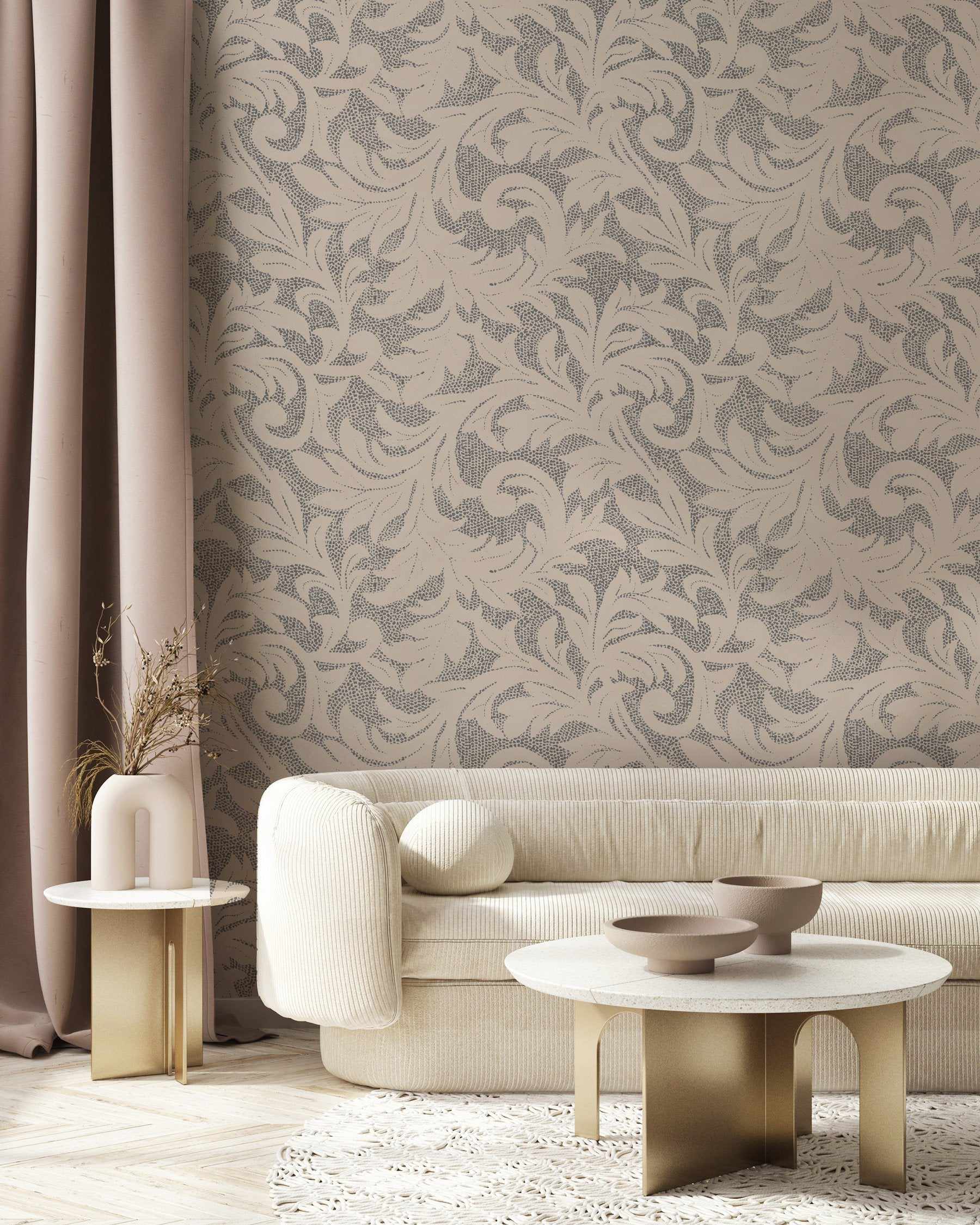 Provence in Charcoal Wallpaper - Olive et Oriel