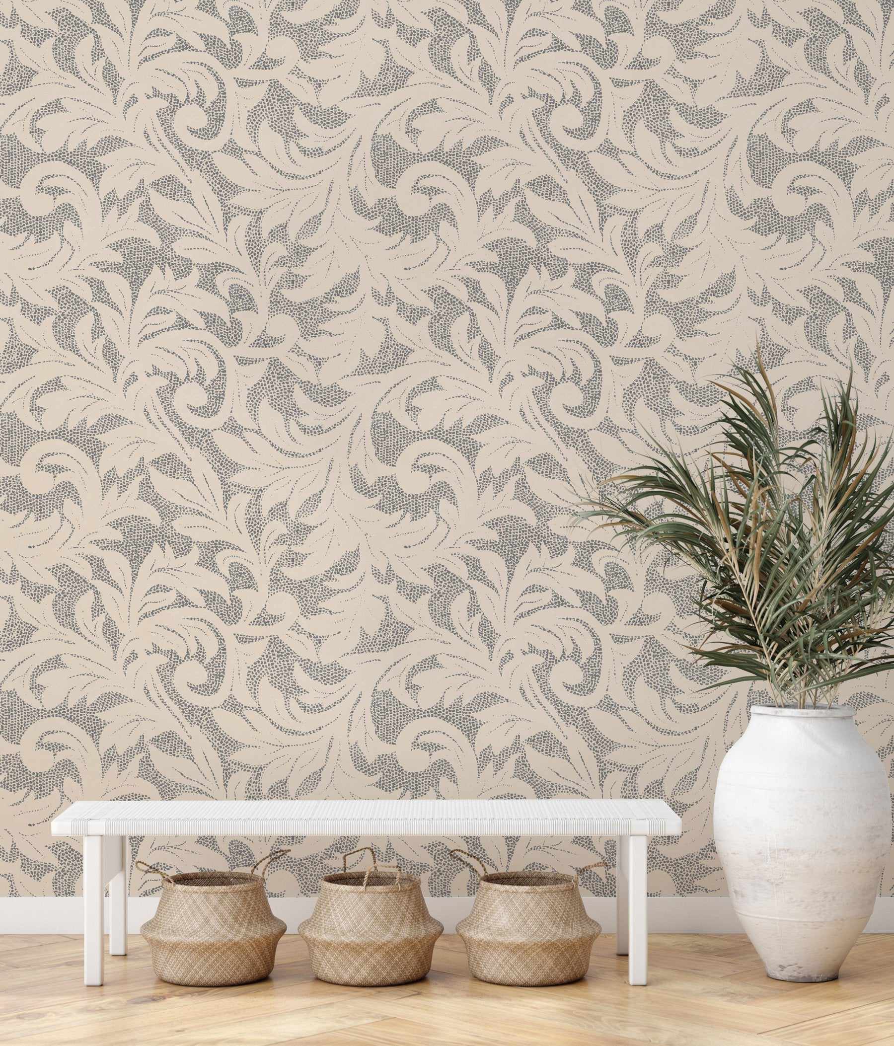 Provence in Charcoal Wallpaper - Olive et Oriel