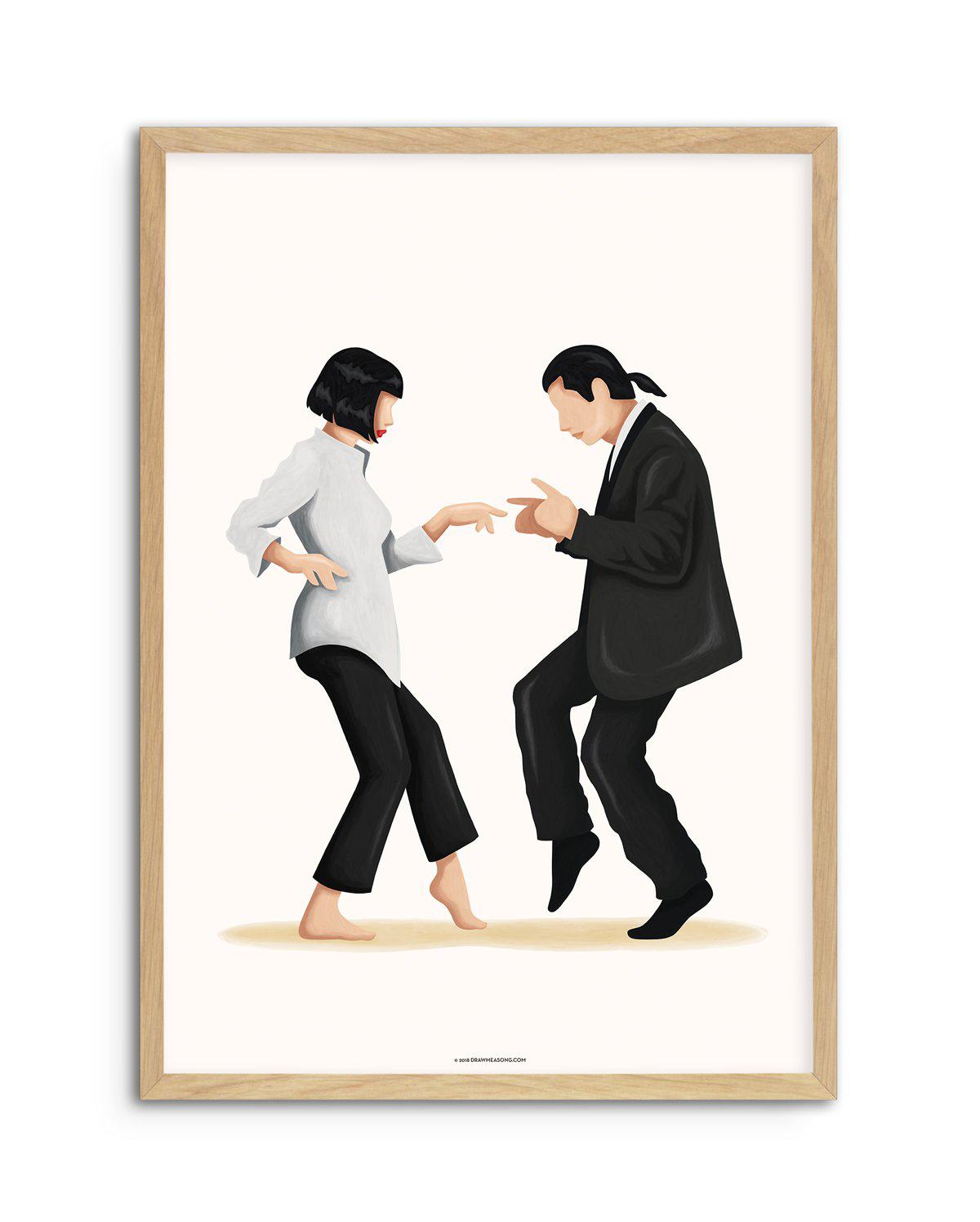 Pulp Fiction | Draw Me A Song Collection Art Print-PRINT-Olive et Oriel-Olive et Oriel-A5 | 5.8" x 8.3" | 14.8 x 21cm-Oak-With White Border-Buy-Australian-Art-Prints-Online-with-Olive-et-Oriel-Your-Artwork-Specialists-Austrailia-Decorate-With-Coastal-Photo-Wall-Art-Prints-From-Our-Beach-House-Artwork-Collection-Fine-Poster-and-Framed-Artwork