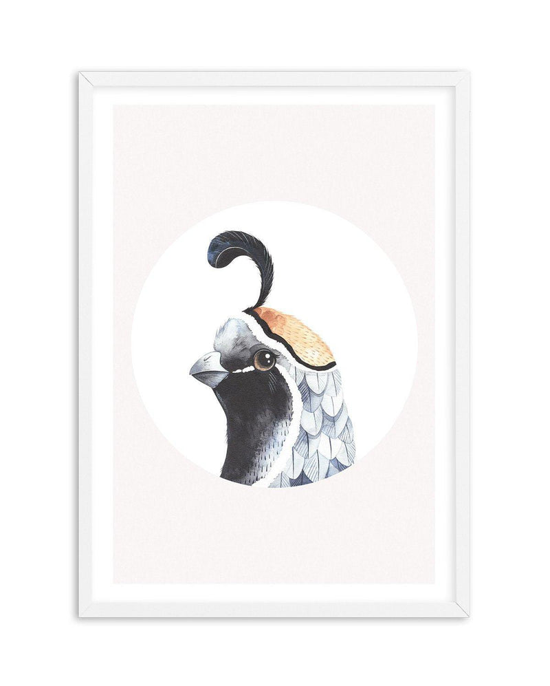 Quail Art Print-PRINT-Olive et Oriel-Olive et Oriel-A5 | 5.8" x 8.3" | 14.8 x 21cm-White-With White Border-Buy-Australian-Art-Prints-Online-with-Olive-et-Oriel-Your-Artwork-Specialists-Austrailia-Decorate-With-Coastal-Photo-Wall-Art-Prints-From-Our-Beach-House-Artwork-Collection-Fine-Poster-and-Framed-Artwork
