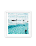 Quick Swim Bronte SQ Art Print-PRINT-Olive et Oriel-Olive et Oriel-70x70 cm | 27.5" x 27.5"-White-With White Border-Buy-Australian-Art-Prints-Online-with-Olive-et-Oriel-Your-Artwork-Specialists-Austrailia-Decorate-With-Coastal-Photo-Wall-Art-Prints-From-Our-Beach-House-Artwork-Collection-Fine-Poster-and-Framed-Artwork