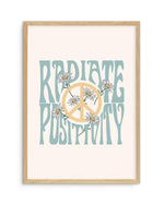 Radiate Positivity Art Print-PRINT-Olive et Oriel-Olive et Oriel-A5 | 5.8" x 8.3" | 14.8 x 21cm-Oak-With White Border-Buy-Australian-Art-Prints-Online-with-Olive-et-Oriel-Your-Artwork-Specialists-Austrailia-Decorate-With-Coastal-Photo-Wall-Art-Prints-From-Our-Beach-House-Artwork-Collection-Fine-Poster-and-Framed-Artwork