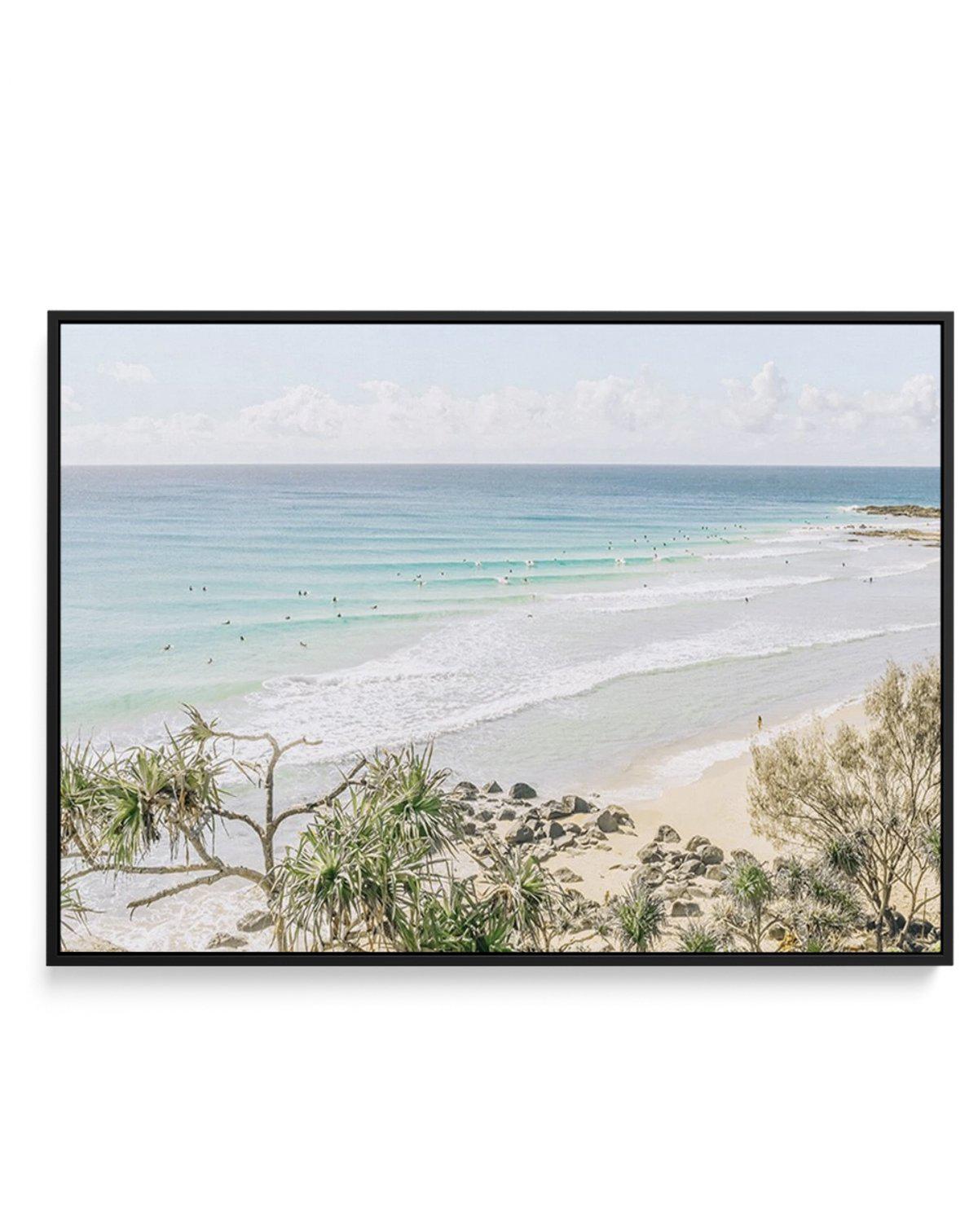 Rainbow Bay, QLD | Framed Canvas-CANVAS-You can shop wall art online with Olive et Oriel for everything from abstract art to fun kids wall art. Our beautiful modern art prints and canvas art are available from large canvas prints to wall art paintings and our proudly Australian artwork collection offers only the highest quality framed large wall art and canvas art Australia - You can buy fashion photography prints or Hampton print posters and paintings on canvas from Olive et Oriel and have them