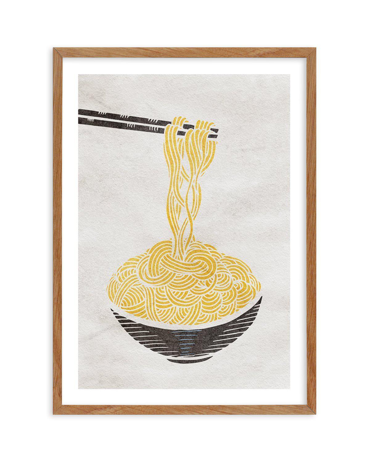 Ramen Noodles Art Print-PRINT-Olive et Oriel-Olive et Oriel-Buy-Australian-Art-Prints-Online-with-Olive-et-Oriel-Your-Artwork-Specialists-Austrailia-Decorate-With-Coastal-Photo-Wall-Art-Prints-From-Our-Beach-House-Artwork-Collection-Fine-Poster-and-Framed-Artwork