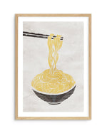 Ramen Noodles Art Print-PRINT-Olive et Oriel-Olive et Oriel-A5 | 5.8" x 8.3" | 14.8 x 21cm-Oak-With White Border-Buy-Australian-Art-Prints-Online-with-Olive-et-Oriel-Your-Artwork-Specialists-Austrailia-Decorate-With-Coastal-Photo-Wall-Art-Prints-From-Our-Beach-House-Artwork-Collection-Fine-Poster-and-Framed-Artwork
