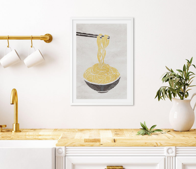 Ramen Noodles Art Print-PRINT-Olive et Oriel-Olive et Oriel-Buy-Australian-Art-Prints-Online-with-Olive-et-Oriel-Your-Artwork-Specialists-Austrailia-Decorate-With-Coastal-Photo-Wall-Art-Prints-From-Our-Beach-House-Artwork-Collection-Fine-Poster-and-Framed-Artwork