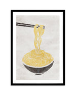 Ramen Noodles Art Print-PRINT-Olive et Oriel-Olive et Oriel-A5 | 5.8" x 8.3" | 14.8 x 21cm-Black-With White Border-Buy-Australian-Art-Prints-Online-with-Olive-et-Oriel-Your-Artwork-Specialists-Austrailia-Decorate-With-Coastal-Photo-Wall-Art-Prints-From-Our-Beach-House-Artwork-Collection-Fine-Poster-and-Framed-Artwork