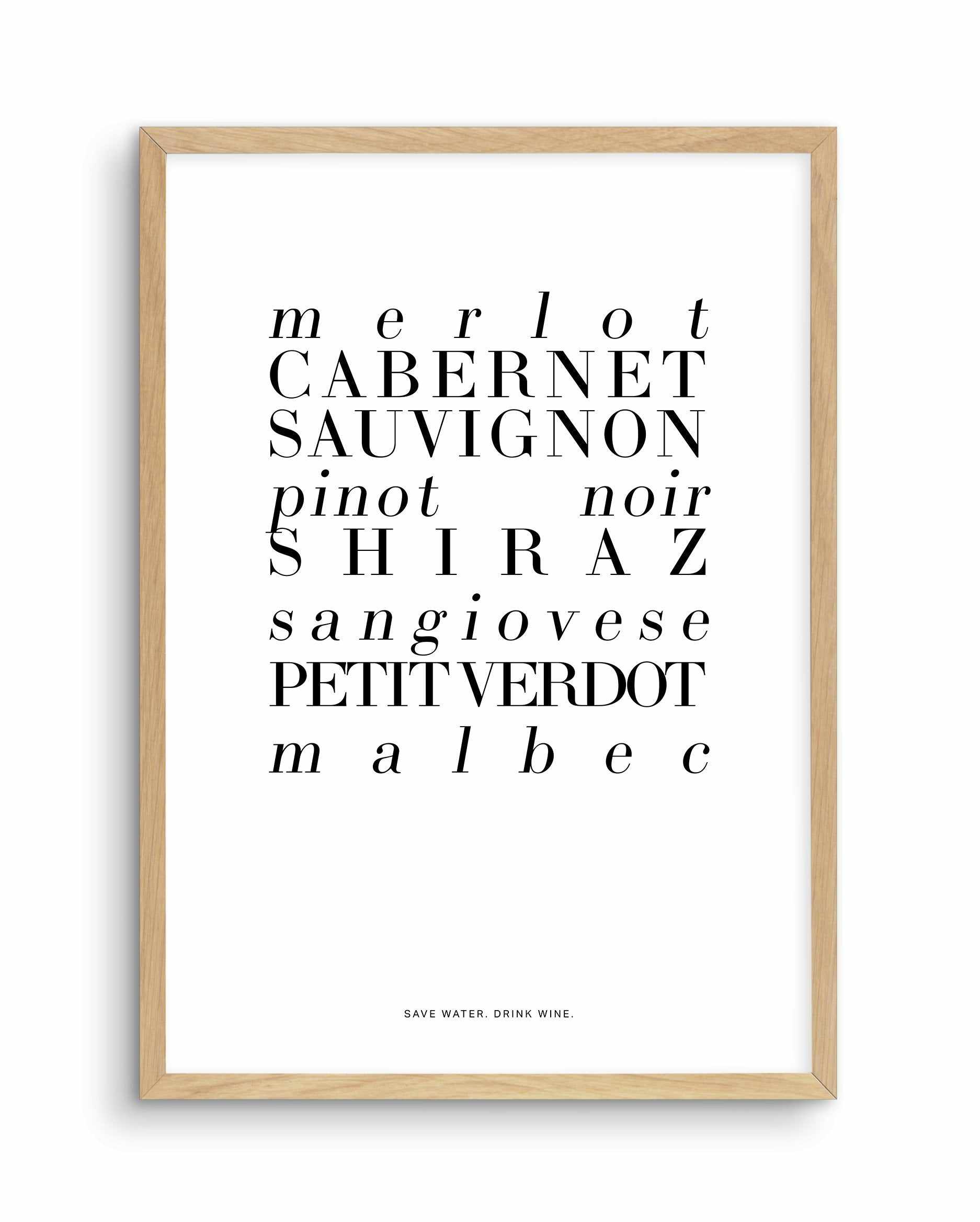 Red Wine Art Print-PRINT-Olive et Oriel-Olive et Oriel-A4 | 8.3" x 11.7" | 21 x 29.7cm-Oak-With White Border-Buy-Australian-Art-Prints-Online-with-Olive-et-Oriel-Your-Artwork-Specialists-Austrailia-Decorate-With-Coastal-Photo-Wall-Art-Prints-From-Our-Beach-House-Artwork-Collection-Fine-Poster-and-Framed-Artwork