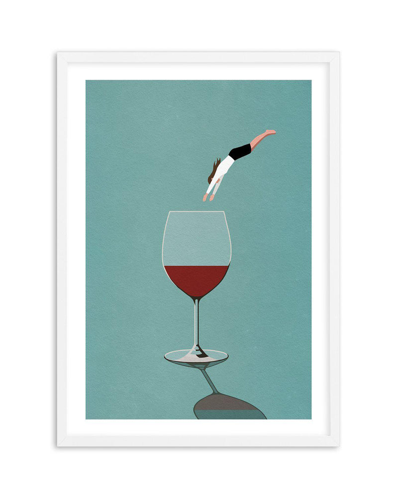 Red Wine | Dive In Art Print-PRINT-Olive et Oriel-Olive et Oriel-A5 | 5.8" x 8.3" | 14.8 x 21cm-White-With White Border-Buy-Australian-Art-Prints-Online-with-Olive-et-Oriel-Your-Artwork-Specialists-Austrailia-Decorate-With-Coastal-Photo-Wall-Art-Prints-From-Our-Beach-House-Artwork-Collection-Fine-Poster-and-Framed-Artwork