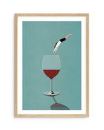 Red Wine | Dive In Art Print-PRINT-Olive et Oriel-Olive et Oriel-A5 | 5.8" x 8.3" | 14.8 x 21cm-Oak-With White Border-Buy-Australian-Art-Prints-Online-with-Olive-et-Oriel-Your-Artwork-Specialists-Austrailia-Decorate-With-Coastal-Photo-Wall-Art-Prints-From-Our-Beach-House-Artwork-Collection-Fine-Poster-and-Framed-Artwork