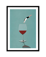 Red Wine | Dive In Art Print-PRINT-Olive et Oriel-Olive et Oriel-A5 | 5.8" x 8.3" | 14.8 x 21cm-Black-With White Border-Buy-Australian-Art-Prints-Online-with-Olive-et-Oriel-Your-Artwork-Specialists-Austrailia-Decorate-With-Coastal-Photo-Wall-Art-Prints-From-Our-Beach-House-Artwork-Collection-Fine-Poster-and-Framed-Artwork
