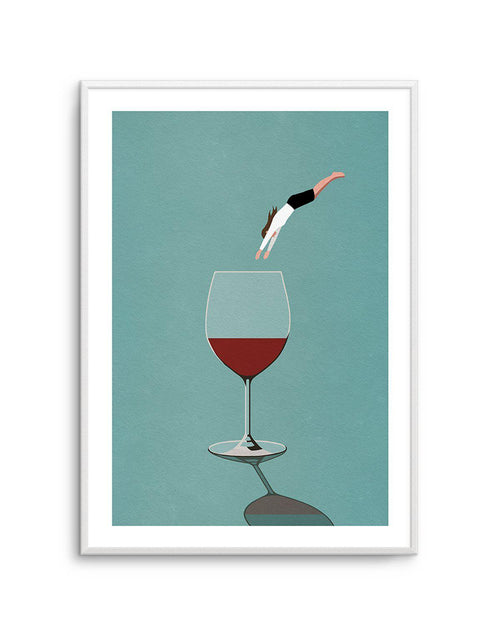 Red Wine | Dive In Art Print-PRINT-Olive et Oriel-Olive et Oriel-A5 | 5.8" x 8.3" | 14.8 x 21cm-Unframed Art Print-With White Border-Buy-Australian-Art-Prints-Online-with-Olive-et-Oriel-Your-Artwork-Specialists-Austrailia-Decorate-With-Coastal-Photo-Wall-Art-Prints-From-Our-Beach-House-Artwork-Collection-Fine-Poster-and-Framed-Artwork