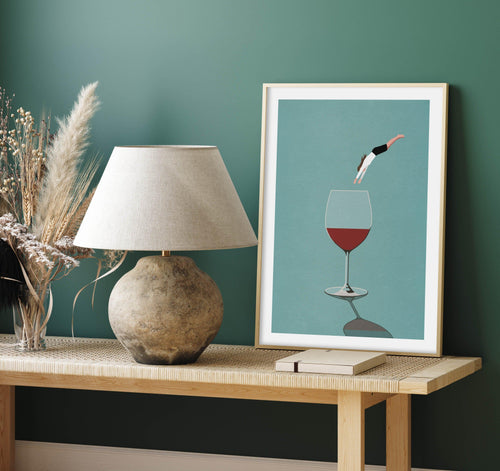 Red Wine | Dive In Art Print-PRINT-Olive et Oriel-Olive et Oriel-Buy-Australian-Art-Prints-Online-with-Olive-et-Oriel-Your-Artwork-Specialists-Austrailia-Decorate-With-Coastal-Photo-Wall-Art-Prints-From-Our-Beach-House-Artwork-Collection-Fine-Poster-and-Framed-Artwork