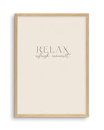 Relax. Refresh. Reconnect. Art Print-PRINT-Olive et Oriel-Olive et Oriel-A5 | 5.8" x 8.3" | 14.8 x 21cm-Oak-With White Border-Buy-Australian-Art-Prints-Online-with-Olive-et-Oriel-Your-Artwork-Specialists-Austrailia-Decorate-With-Coastal-Photo-Wall-Art-Prints-From-Our-Beach-House-Artwork-Collection-Fine-Poster-and-Framed-Artwork