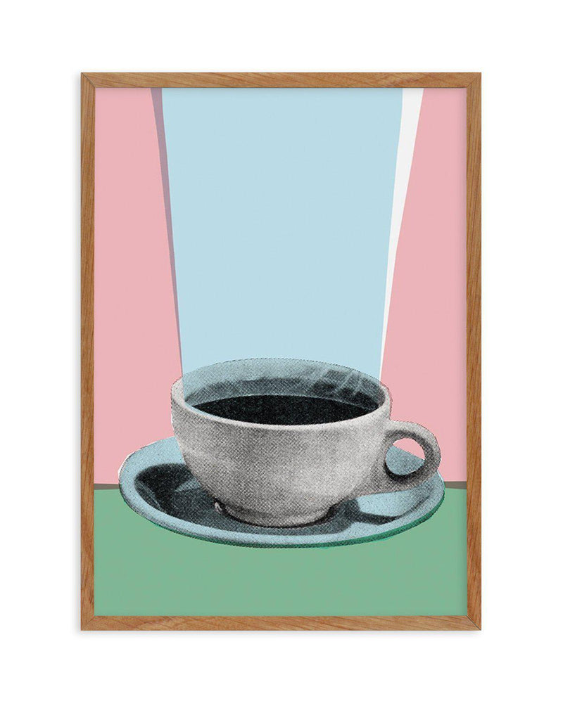 Retro Coffee Art Print-PRINT-Olive et Oriel-Olive et Oriel-50x70 cm | 19.6" x 27.5"-Walnut-With White Border-Buy-Australian-Art-Prints-Online-with-Olive-et-Oriel-Your-Artwork-Specialists-Austrailia-Decorate-With-Coastal-Photo-Wall-Art-Prints-From-Our-Beach-House-Artwork-Collection-Fine-Poster-and-Framed-Artwork