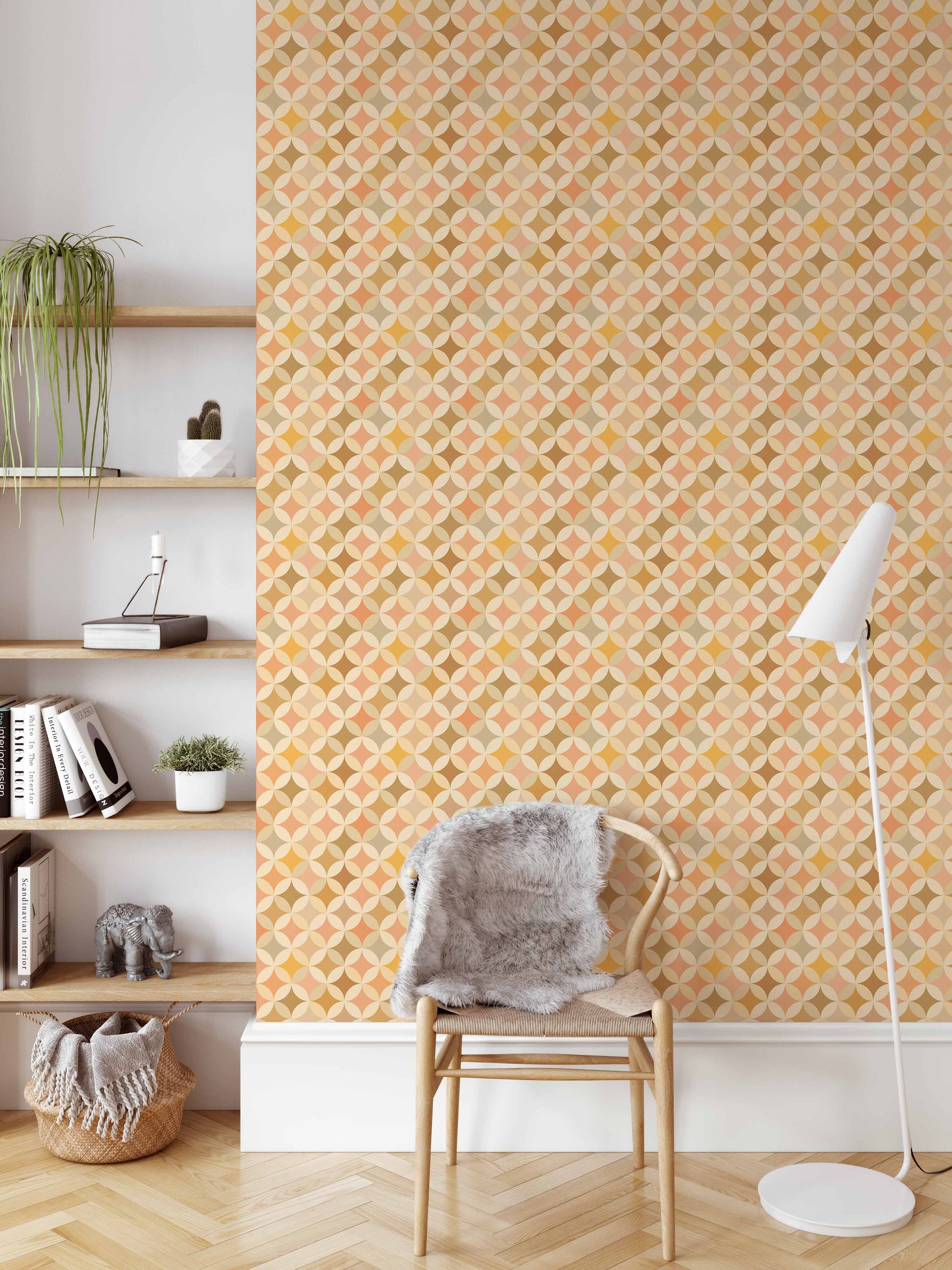 Retro Diamonds Wallpaper - Olive et Oriel