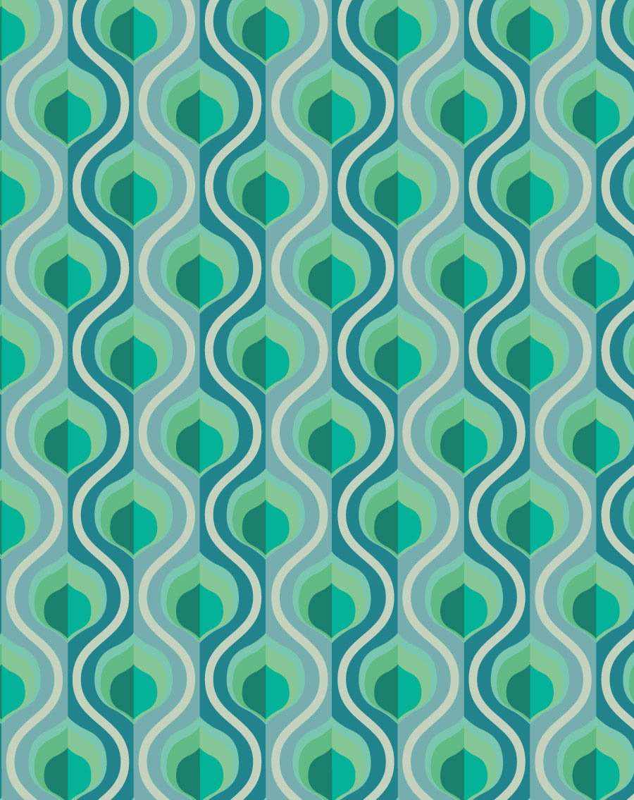 Retro Fun Wallpaper - Olive et Oriel