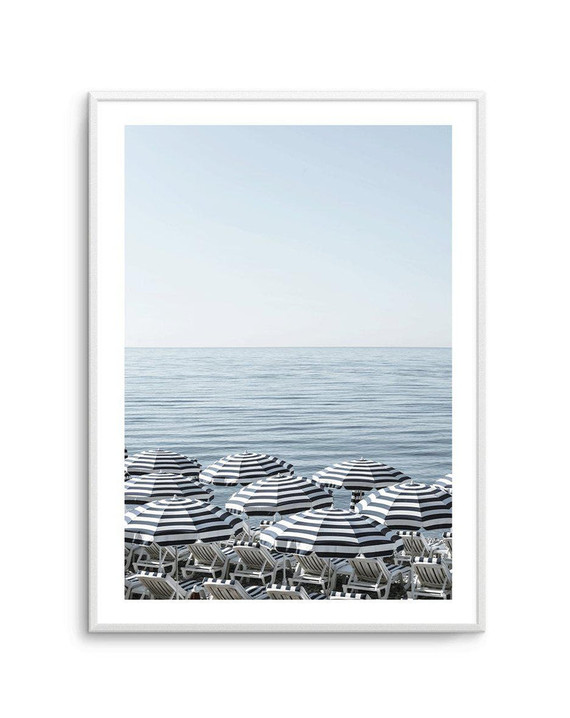 Riviera Parasols I Art Print-PRINT-Olive et Oriel-Olive et Oriel-A5 | 5.8" x 8.3" | 14.8 x 21cm-Unframed Art Print-With White Border-Buy-Australian-Art-Prints-Online-with-Olive-et-Oriel-Your-Artwork-Specialists-Austrailia-Decorate-With-Coastal-Photo-Wall-Art-Prints-From-Our-Beach-House-Artwork-Collection-Fine-Poster-and-Framed-Artwork