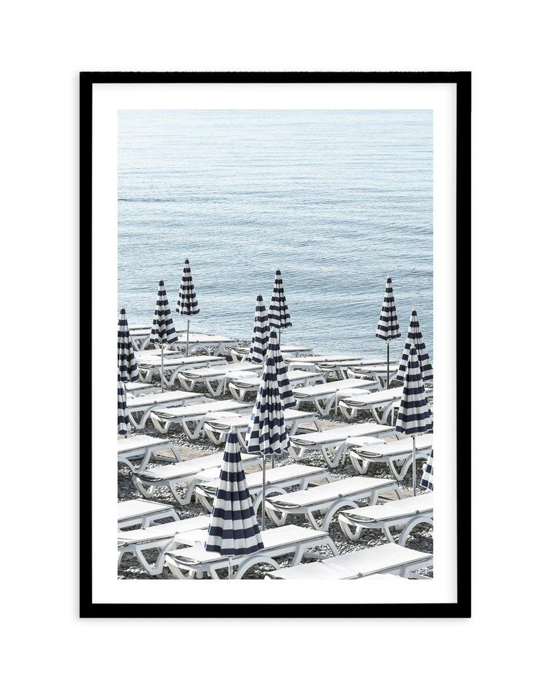 Riviera Parasols II Art Print-PRINT-Olive et Oriel-Olive et Oriel-A5 | 5.8" x 8.3" | 14.8 x 21cm-Black-With White Border-Buy-Australian-Art-Prints-Online-with-Olive-et-Oriel-Your-Artwork-Specialists-Austrailia-Decorate-With-Coastal-Photo-Wall-Art-Prints-From-Our-Beach-House-Artwork-Collection-Fine-Poster-and-Framed-Artwork