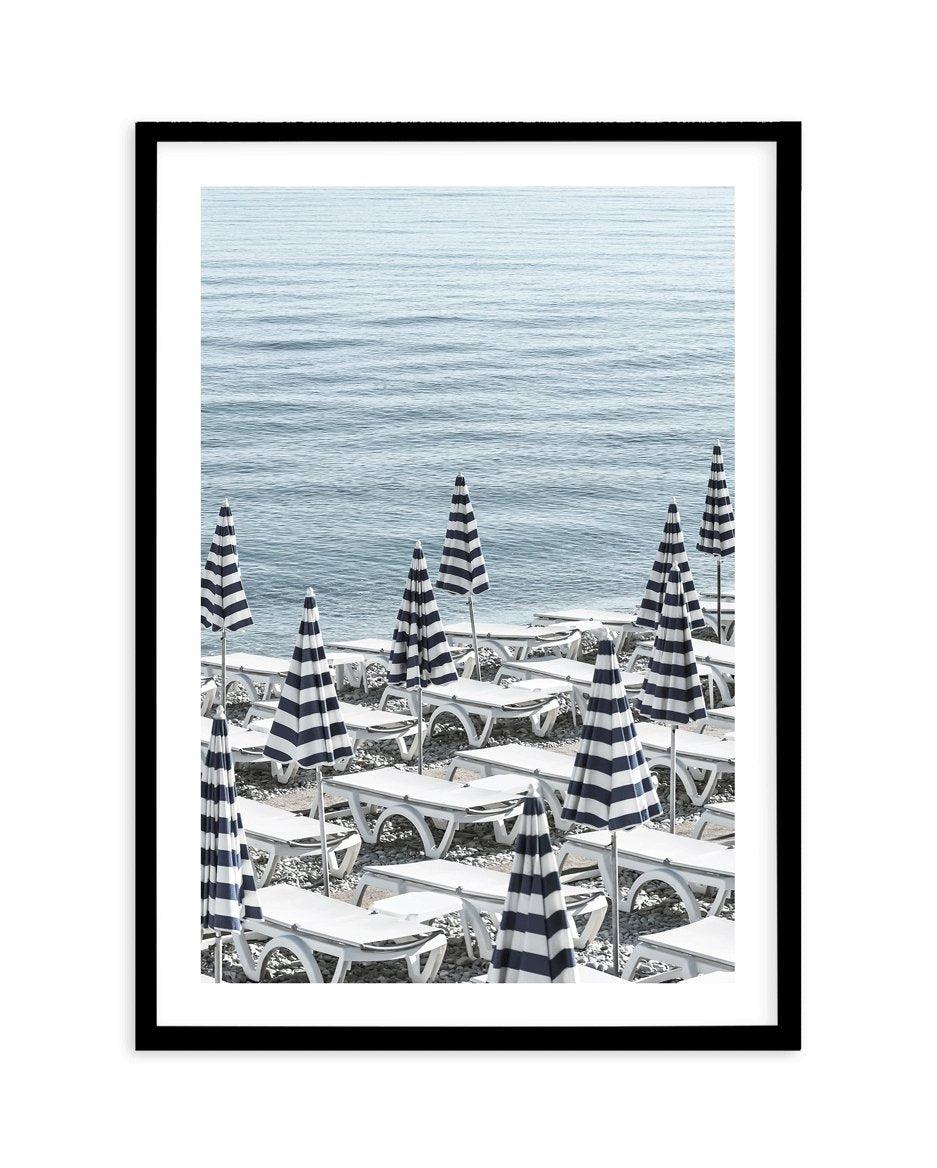 Riviera Parasols III Art Print-PRINT-Olive et Oriel-Olive et Oriel-A5 | 5.8" x 8.3" | 14.8 x 21cm-Black-With White Border-Buy-Australian-Art-Prints-Online-with-Olive-et-Oriel-Your-Artwork-Specialists-Austrailia-Decorate-With-Coastal-Photo-Wall-Art-Prints-From-Our-Beach-House-Artwork-Collection-Fine-Poster-and-Framed-Artwork