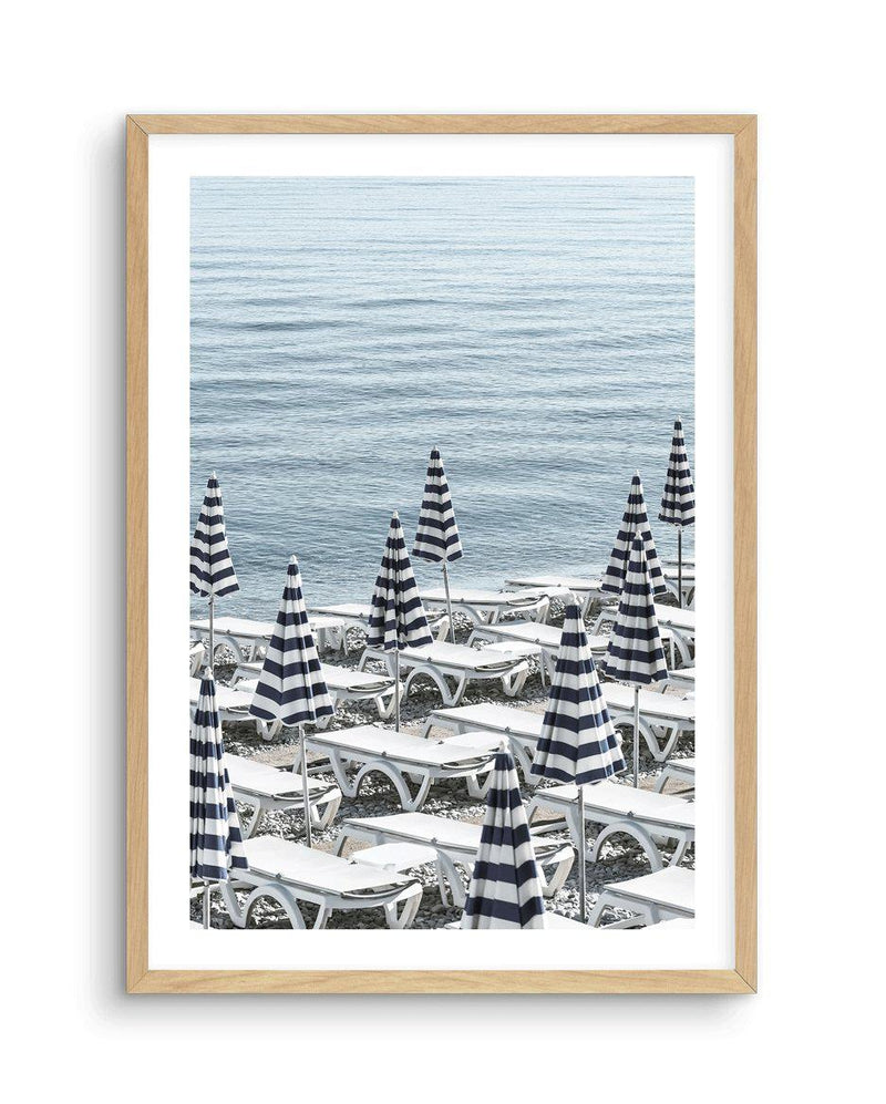 Riviera Parasols III Art Print-PRINT-Olive et Oriel-Olive et Oriel-A5 | 5.8" x 8.3" | 14.8 x 21cm-Oak-With White Border-Buy-Australian-Art-Prints-Online-with-Olive-et-Oriel-Your-Artwork-Specialists-Austrailia-Decorate-With-Coastal-Photo-Wall-Art-Prints-From-Our-Beach-House-Artwork-Collection-Fine-Poster-and-Framed-Artwork
