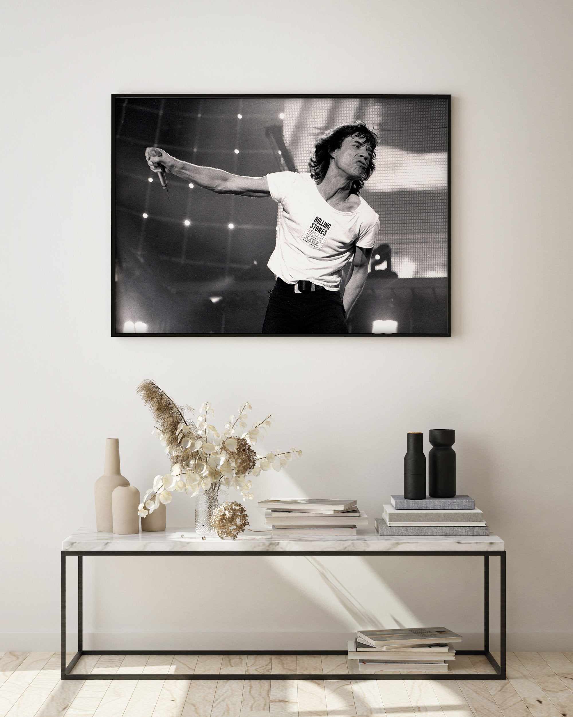 Rolling Stones I - Mick Jagger | Tony Mott Collection Art Print-PRINT-Olive et Oriel-Olive et Oriel-Buy-Australian-Art-Prints-Online-with-Olive-et-Oriel-Your-Artwork-Specialists-Austrailia-Decorate-With-Coastal-Photo-Wall-Art-Prints-From-Our-Beach-House-Artwork-Collection-Fine-Poster-and-Framed-Artwork