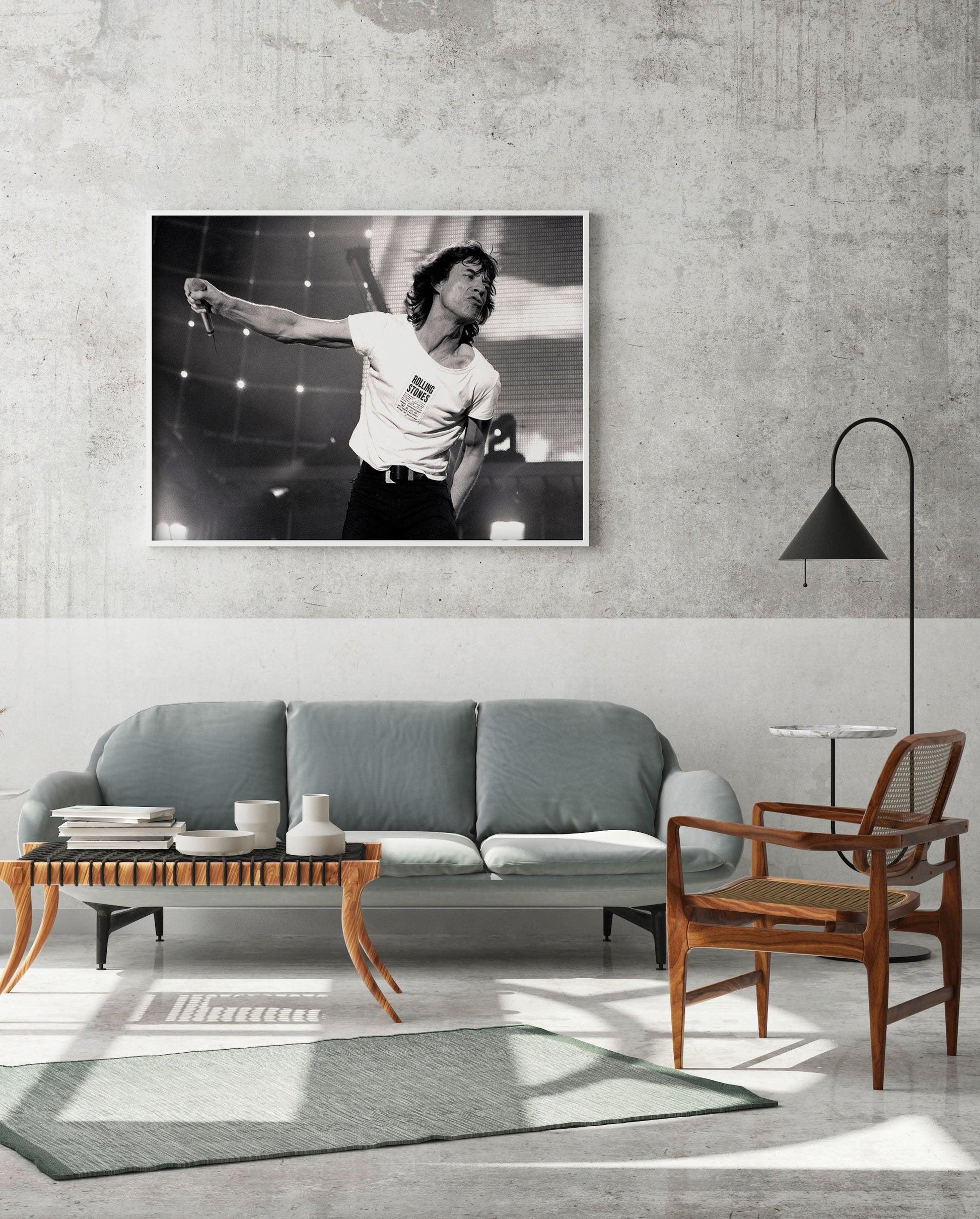 Rolling Stones I - Mick Jagger | Tony Mott Collection Art Print-PRINT-Olive et Oriel-Olive et Oriel-Buy-Australian-Art-Prints-Online-with-Olive-et-Oriel-Your-Artwork-Specialists-Austrailia-Decorate-With-Coastal-Photo-Wall-Art-Prints-From-Our-Beach-House-Artwork-Collection-Fine-Poster-and-Framed-Artwork