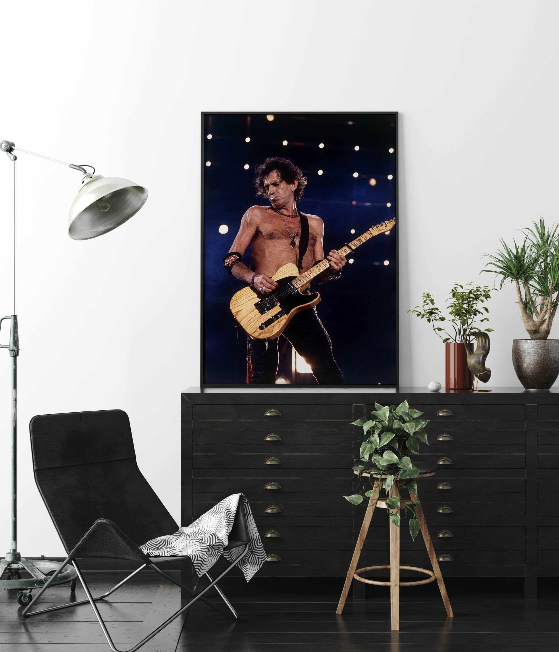 Rolling Stones II - Keith Richards | Tony Mott Collection Art Print-PRINT-Olive et Oriel-Olive et Oriel-Buy-Australian-Art-Prints-Online-with-Olive-et-Oriel-Your-Artwork-Specialists-Austrailia-Decorate-With-Coastal-Photo-Wall-Art-Prints-From-Our-Beach-House-Artwork-Collection-Fine-Poster-and-Framed-Artwork