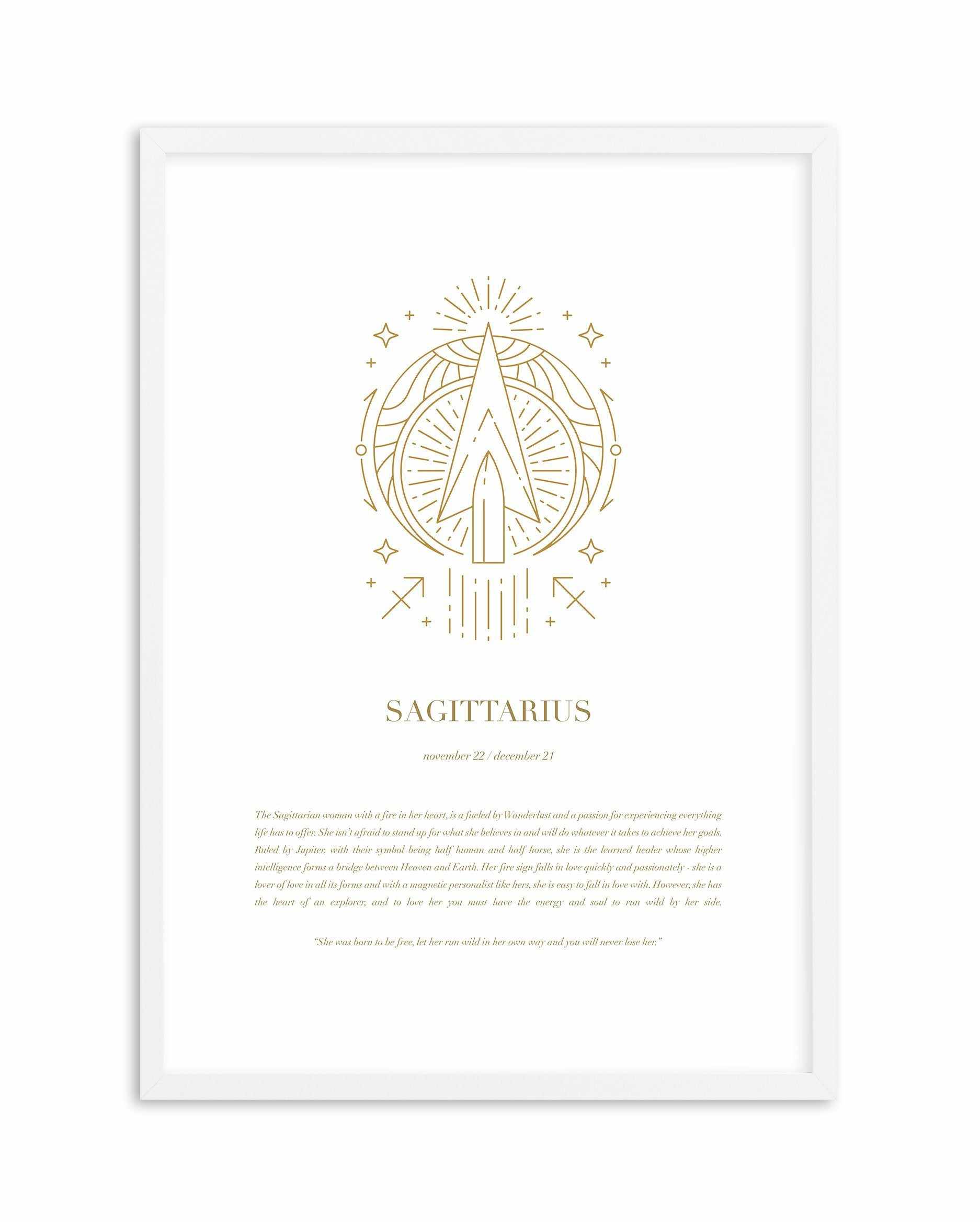 Sagittarius | Celestial Zodiac Art Print-PRINT-Olive et Oriel-Olive et Oriel-A4 | 8.3" x 11.7" | 21 x 29.7cm-White-With White Border-Buy-Australian-Art-Prints-Online-with-Olive-et-Oriel-Your-Artwork-Specialists-Austrailia-Decorate-With-Coastal-Photo-Wall-Art-Prints-From-Our-Beach-House-Artwork-Collection-Fine-Poster-and-Framed-Artwork